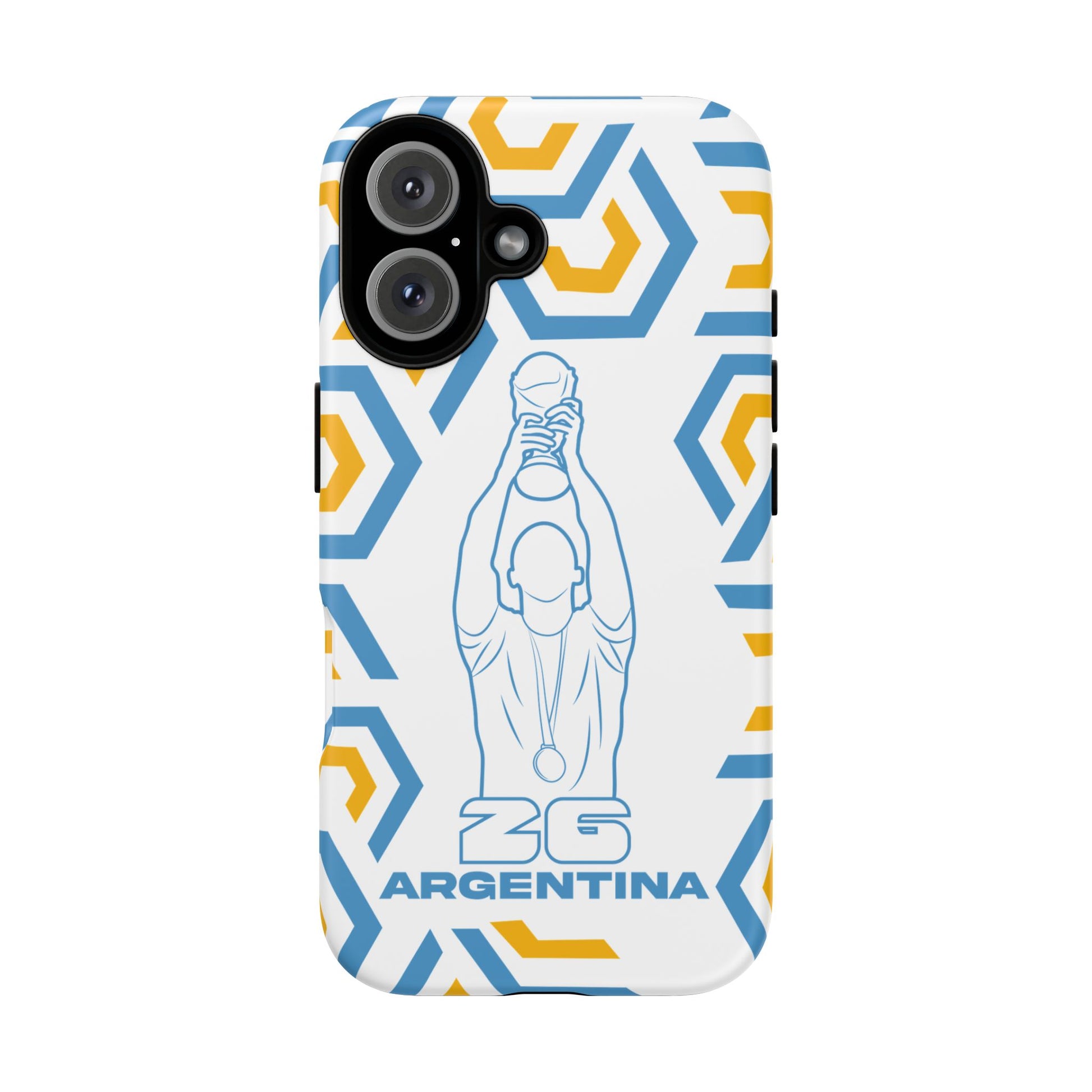 Argentina Flag Phone Case, Tough Phone Cover, Patriotic Gift, Unique Mobile Accessory, Holiday Red and Green Design