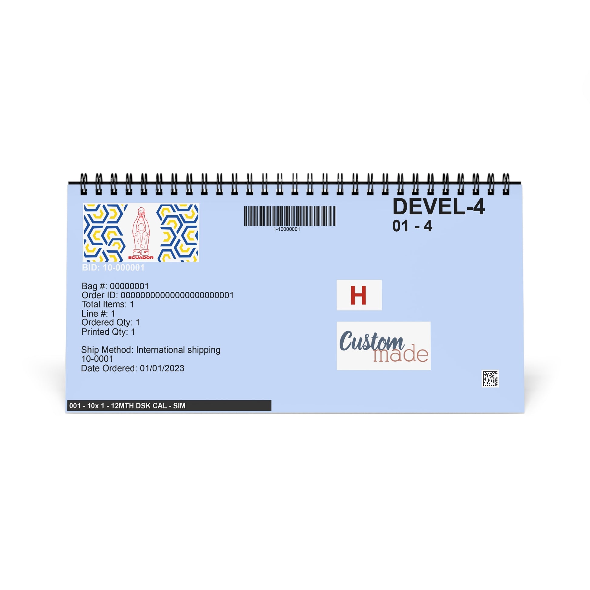 Ecuador -Desktop Calendar