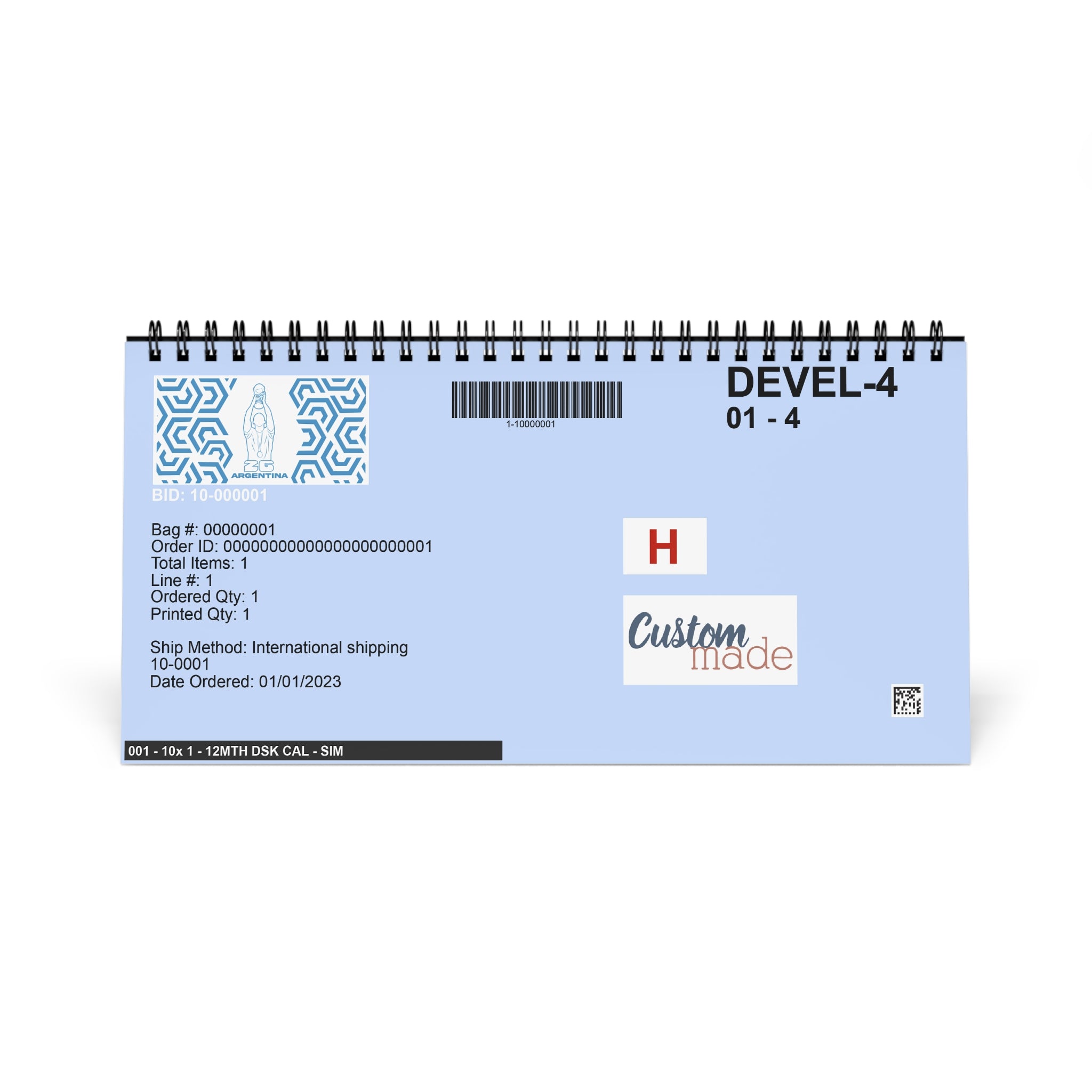 Argentina -Desktop Calendar