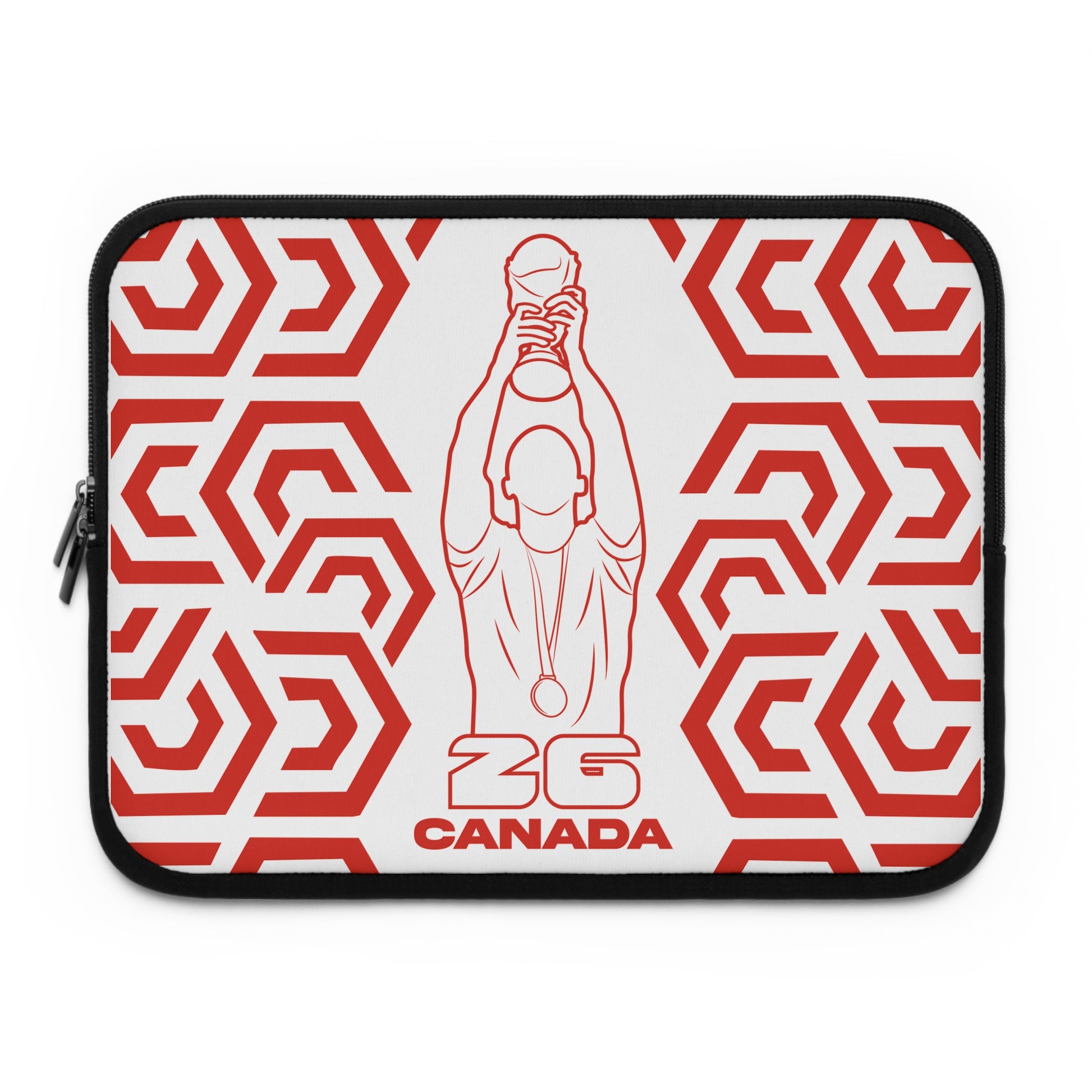Canada Soccer Laptop Sleeve | ZG Canada, Sports Gift, World Cup Accessory, Modern Design, Tech Case
