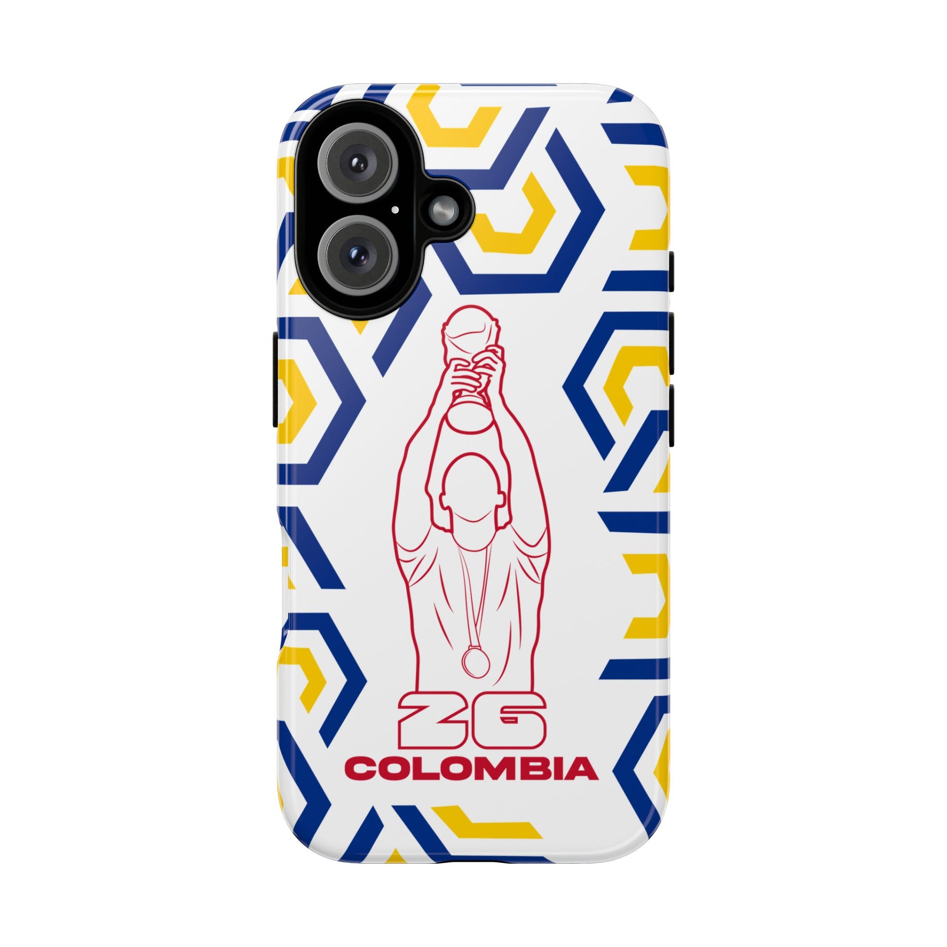 Colombia Flag Phone Case, Tough Phone Cover, Patriotic Gift, Unique Mobile Accessory, Holiday Red and Green Design