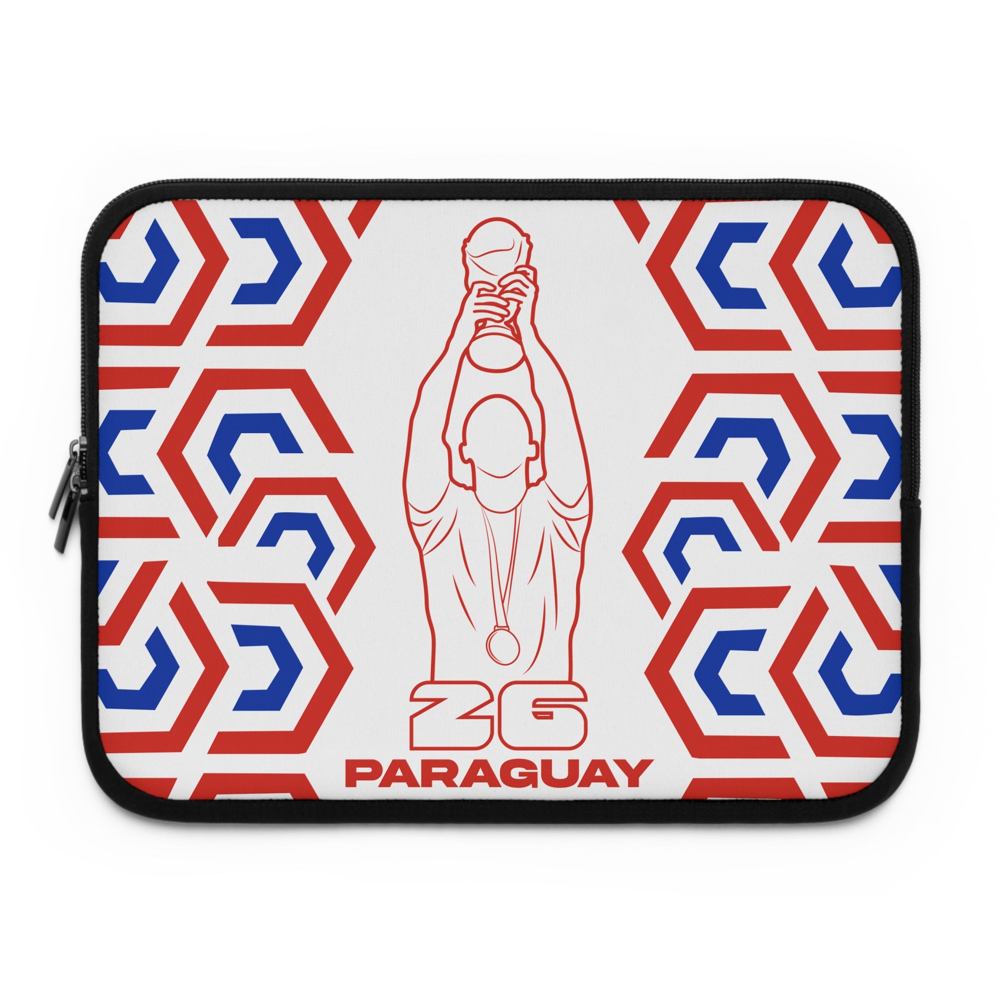Paraguay- Soccer Laptop Sleeve | ZG Brasil, Sports Gift, World Cup Accessory, Modern Design, Tech Case