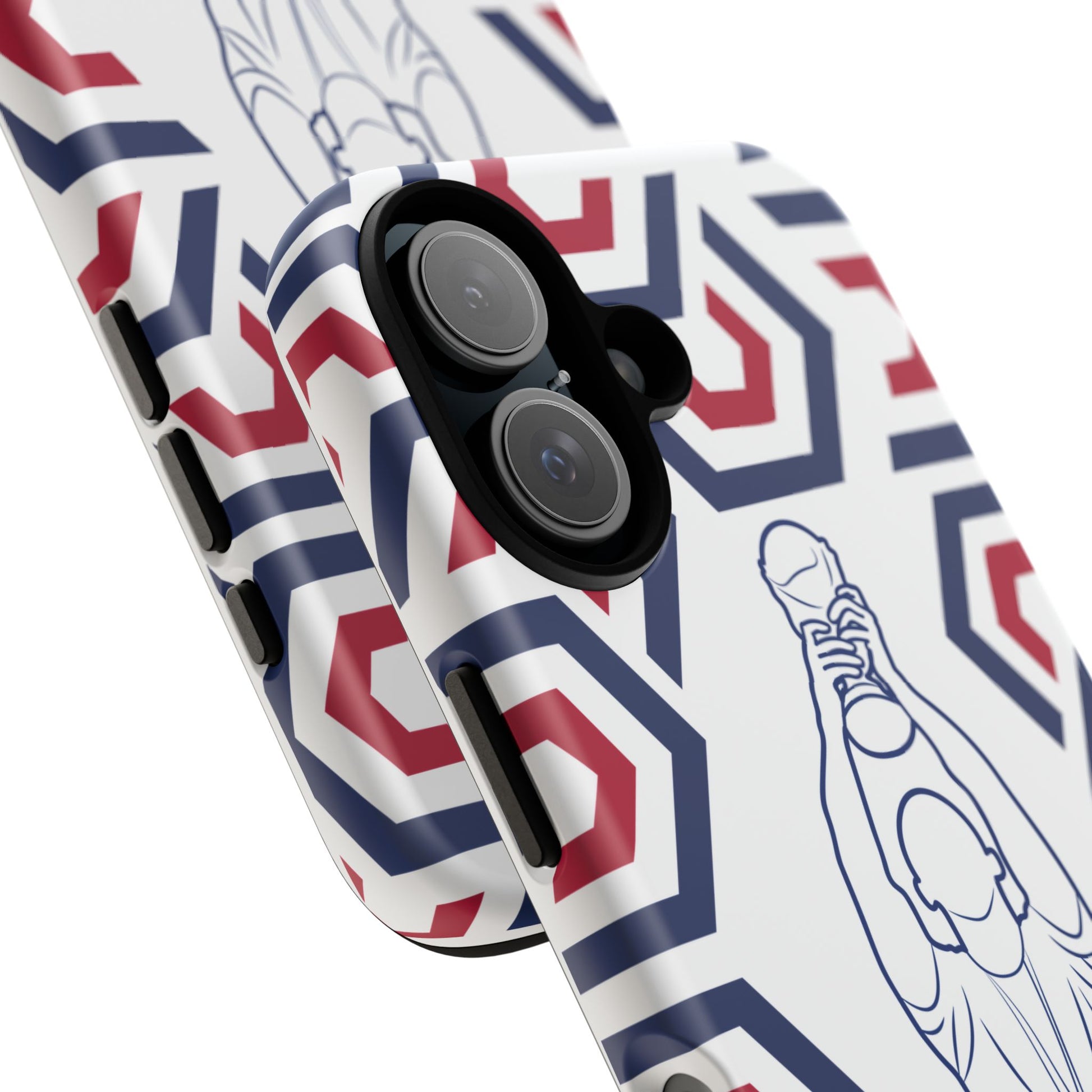 USA Flag Phone Case, Tough Phone Cover, Patriotic Gift, Unique Mobile Accessory, Holiday Red and Green Design