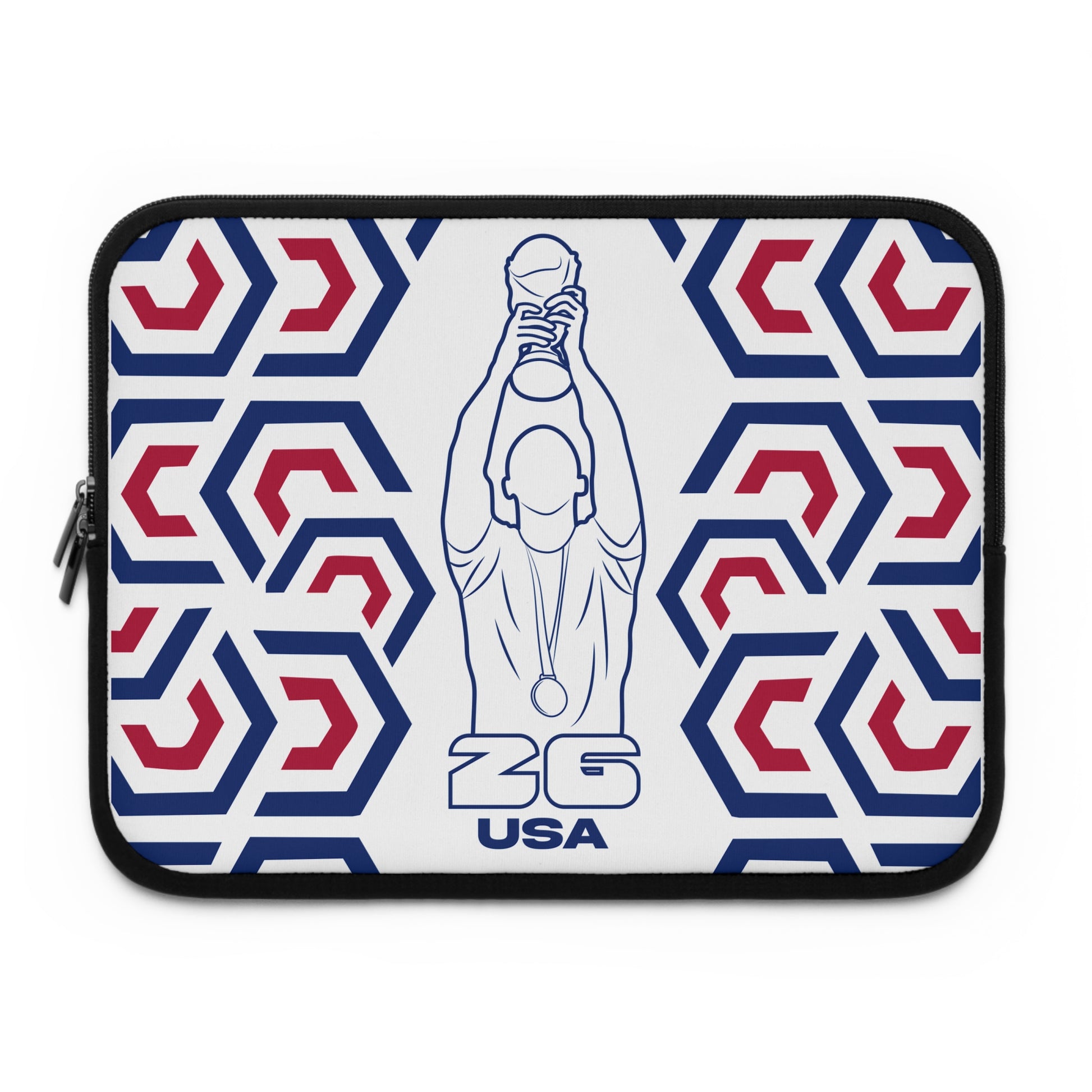 USA Soccer Laptop Sleeve | ZG USA, Sports Gift, World Cup Accessory, Modern Design, Tech Case