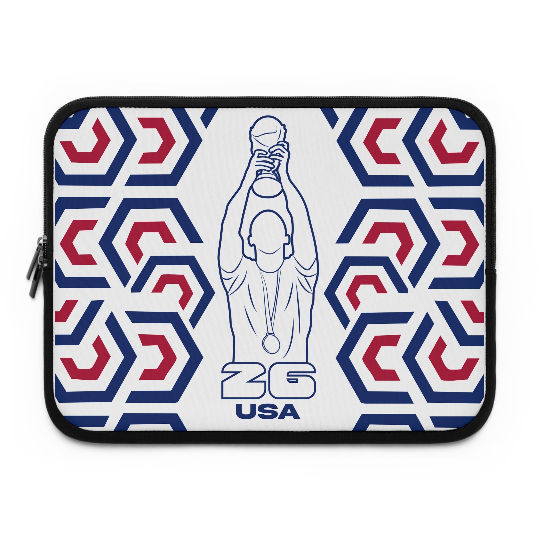 USA Soccer Laptop Sleeve | ZG USA, Sports Gift, World Cup Accessory, Modern Design, Tech Case