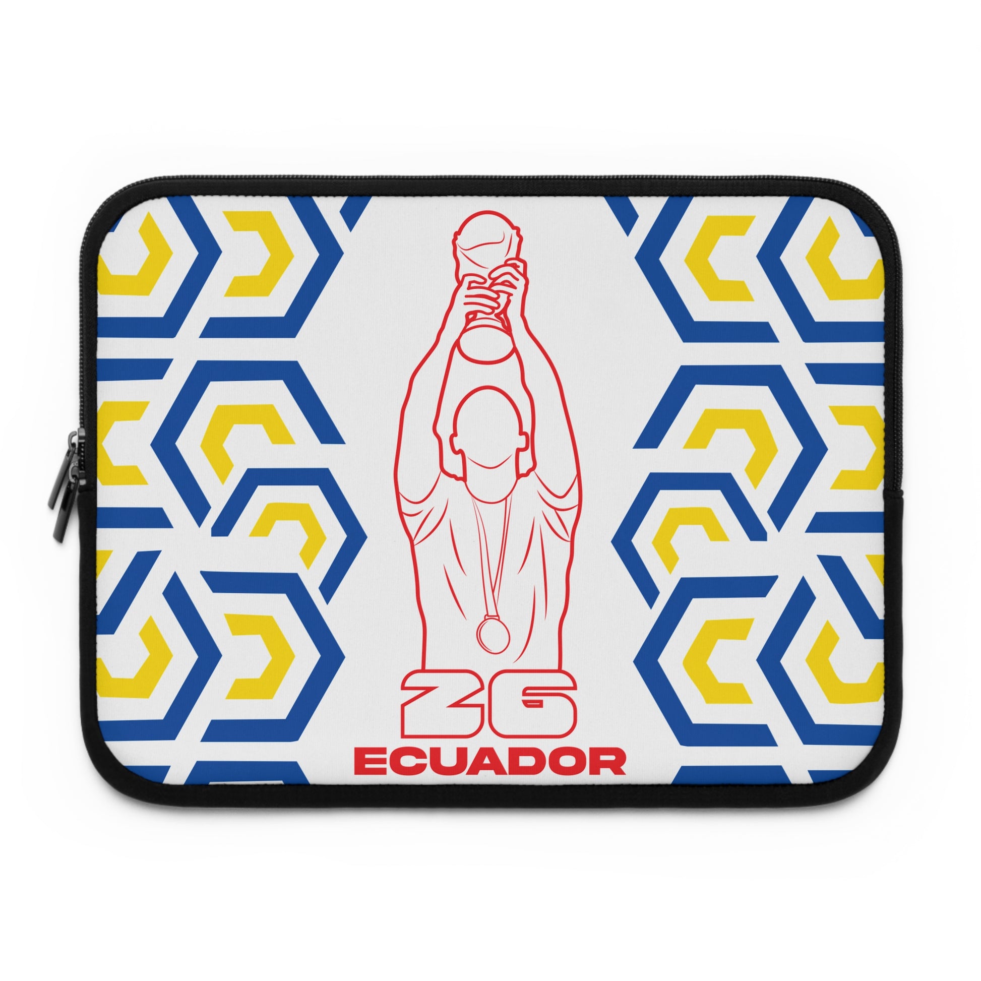 Ecuador - Soccer Laptop Sleeve | ZG Brasil, Sports Gift, World Cup Accessory, Modern Design, Tech Case