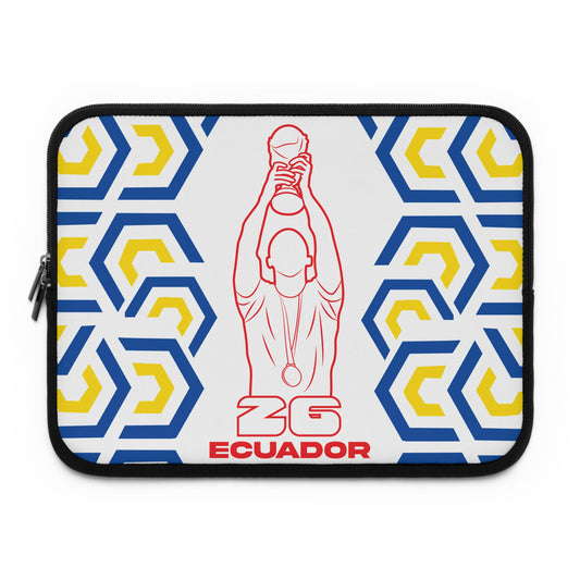Ecuador - Soccer Laptop Sleeve | ZG Brasil, Sports Gift, World Cup Accessory, Modern Design, Tech Case