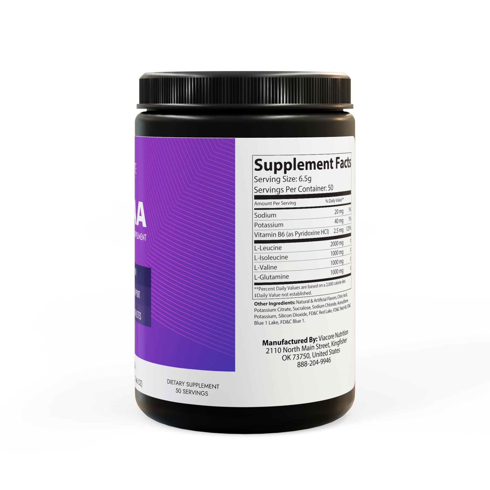 BCAA Supplement, Grape (325g, 11.46oz, 50 servings)