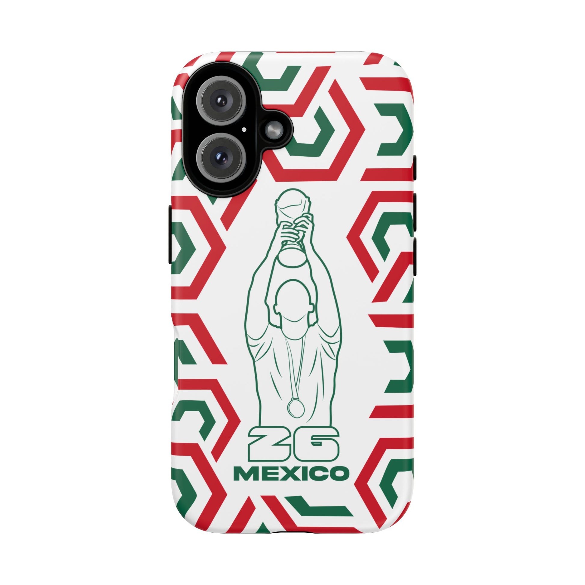 Mexico Flag Phone Case, Tough Phone Cover, Patriotic Gift, Unique Mobile Accessory, Holiday Red and Green Design