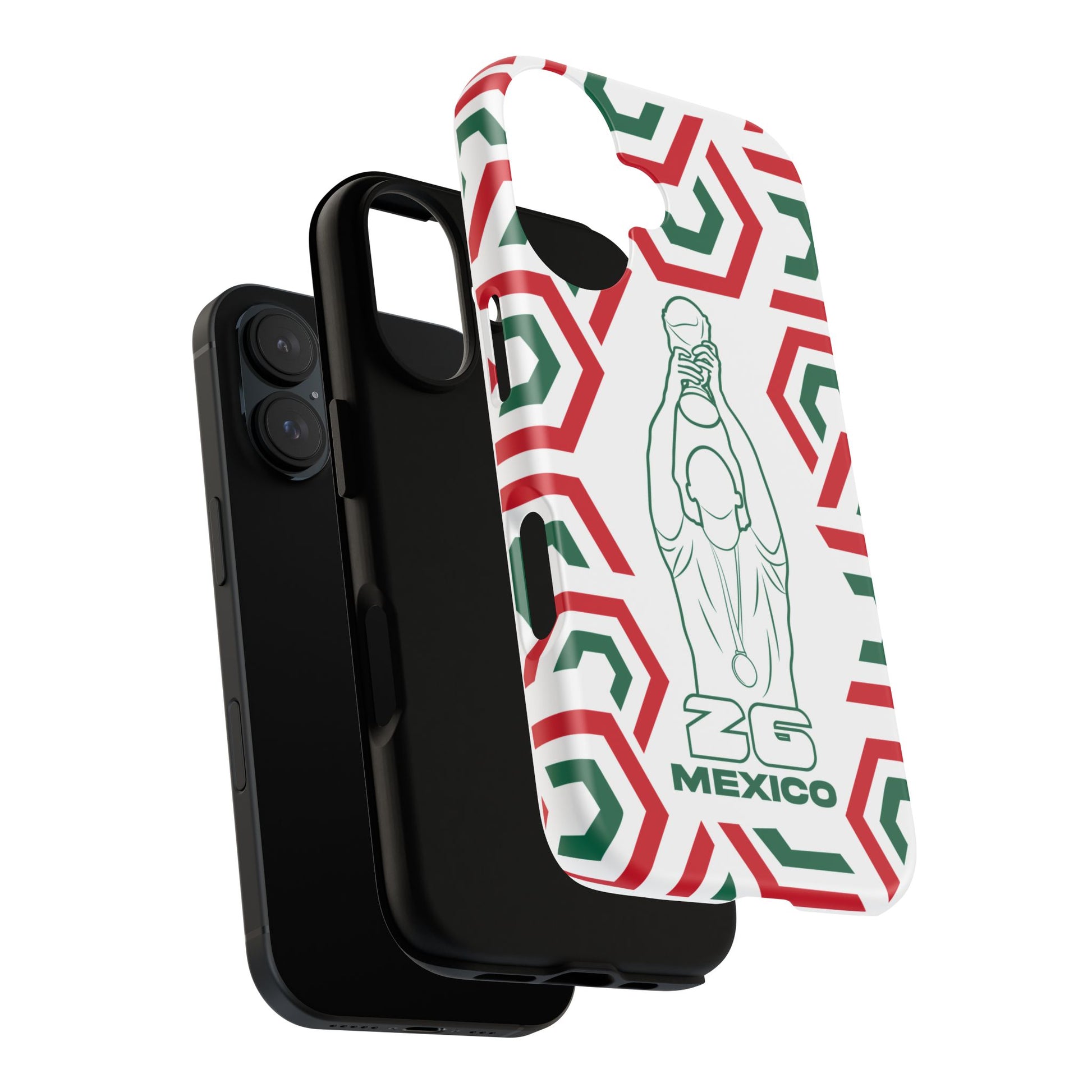 Mexico Flag Phone Case, Tough Phone Cover, Patriotic Gift, Unique Mobile Accessory, Holiday Red and Green Design