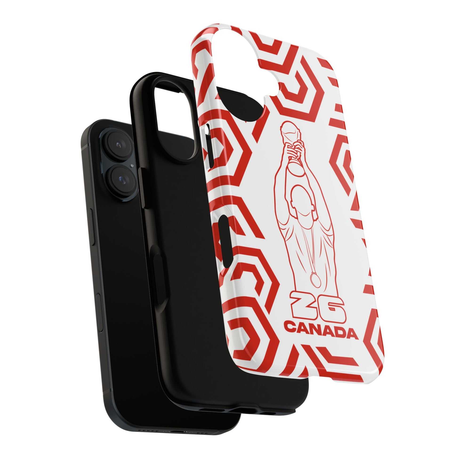 Canada Flag Phone Case, Tough Phone Cover, Patriotic Gift, Unique Mobile Accessory, Holiday Red and Green Design