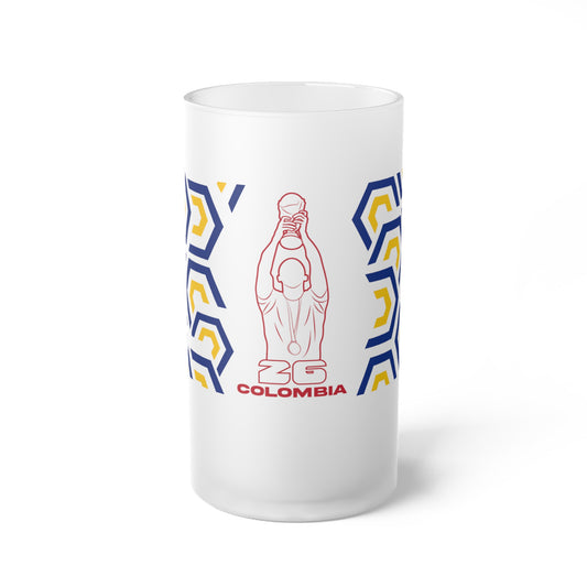 Colombia- Inspired Frosted Glass Beer Mug for Celebrations, Personalized Gift for Friends, Partyware, Unique Home Bar Decor, Ideal for [...]