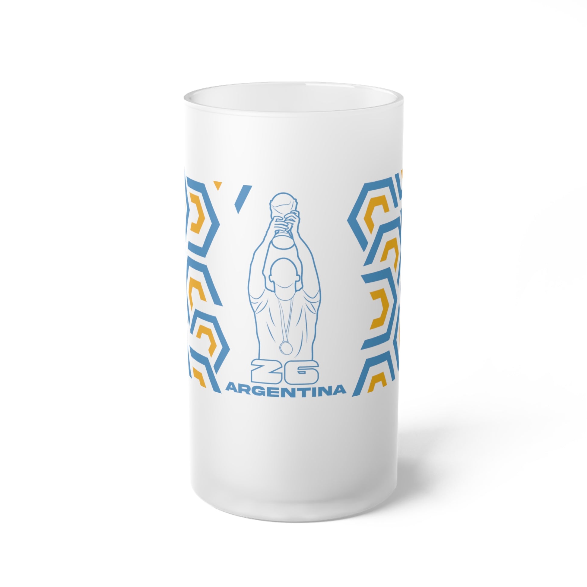 Argentina-Inspired Frosted Glass Beer Mug for Celebrations, Personalized Gift for Friends, Partyware, Unique Home Bar Decor, Ideal for [...]