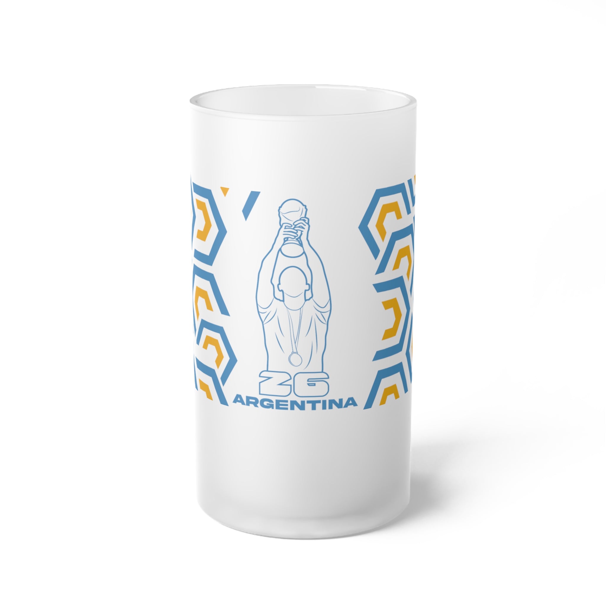 Argentina-Inspired Frosted Glass Beer Mug for Celebrations, Personalized Gift for Friends, Partyware, Unique Home Bar Decor, Ideal for [...]