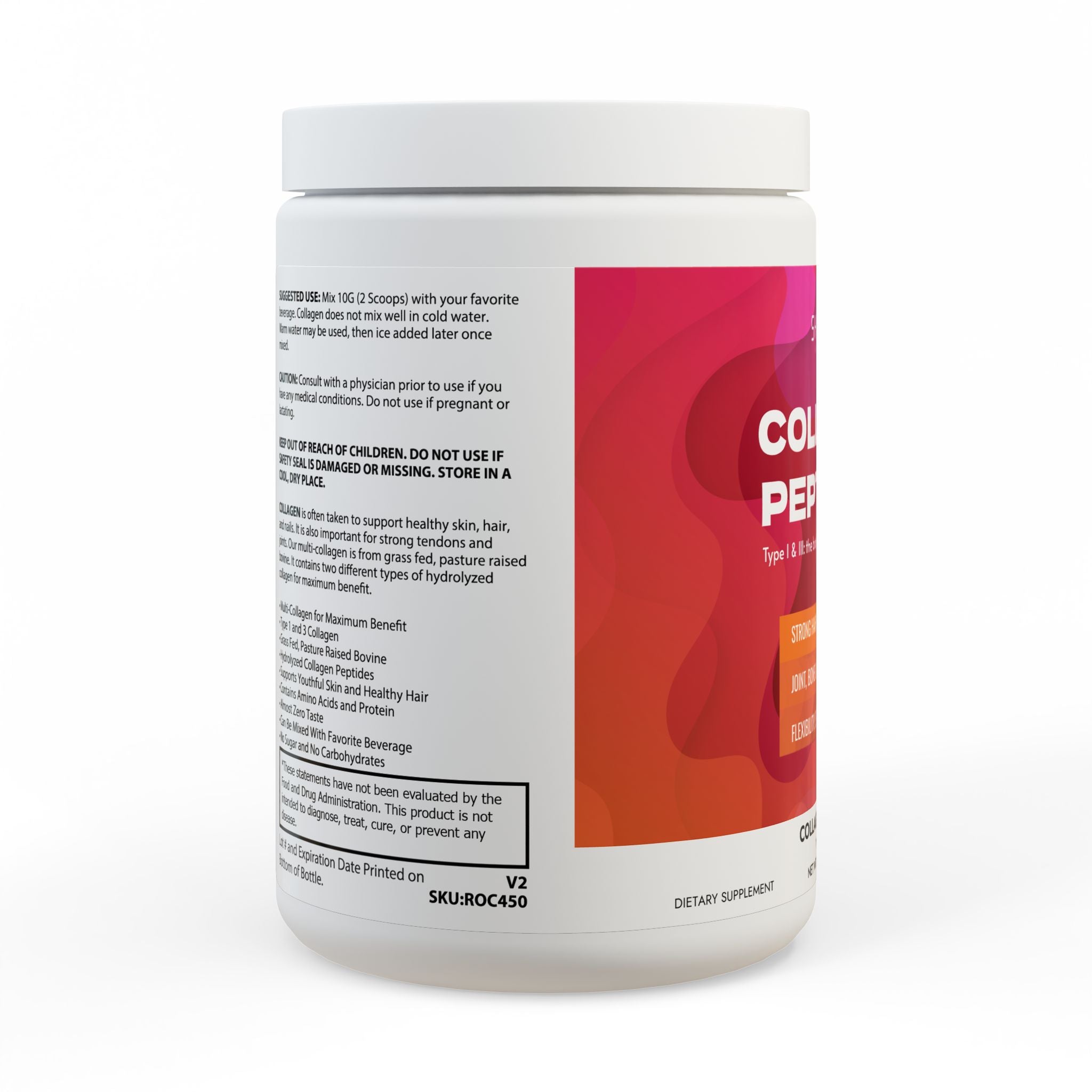 Collagen Peptides Type I & III Supplement (350g, 12.3oz)