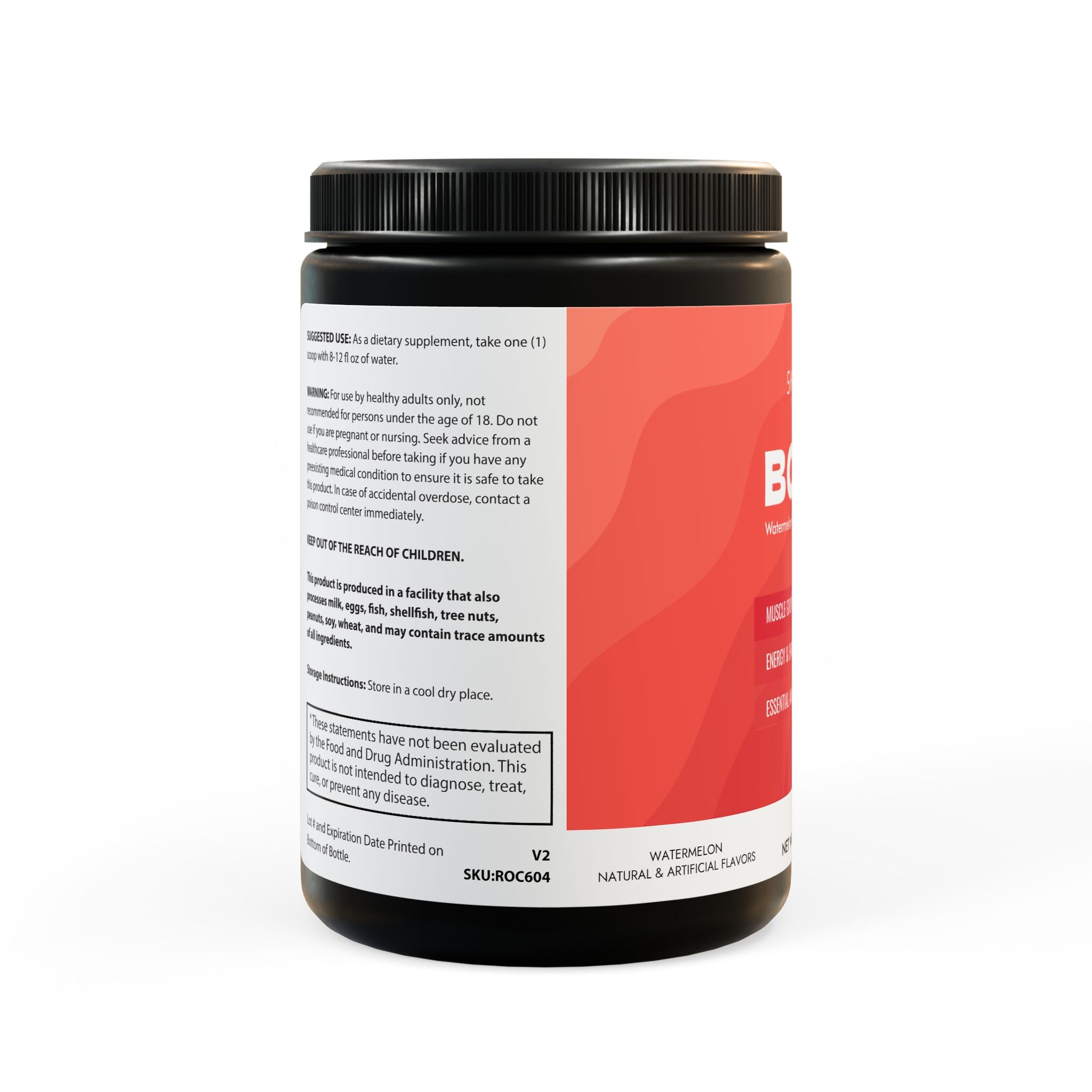 BCAA Supplement, Watermelon (325g, 11.46oz, 45 servings)