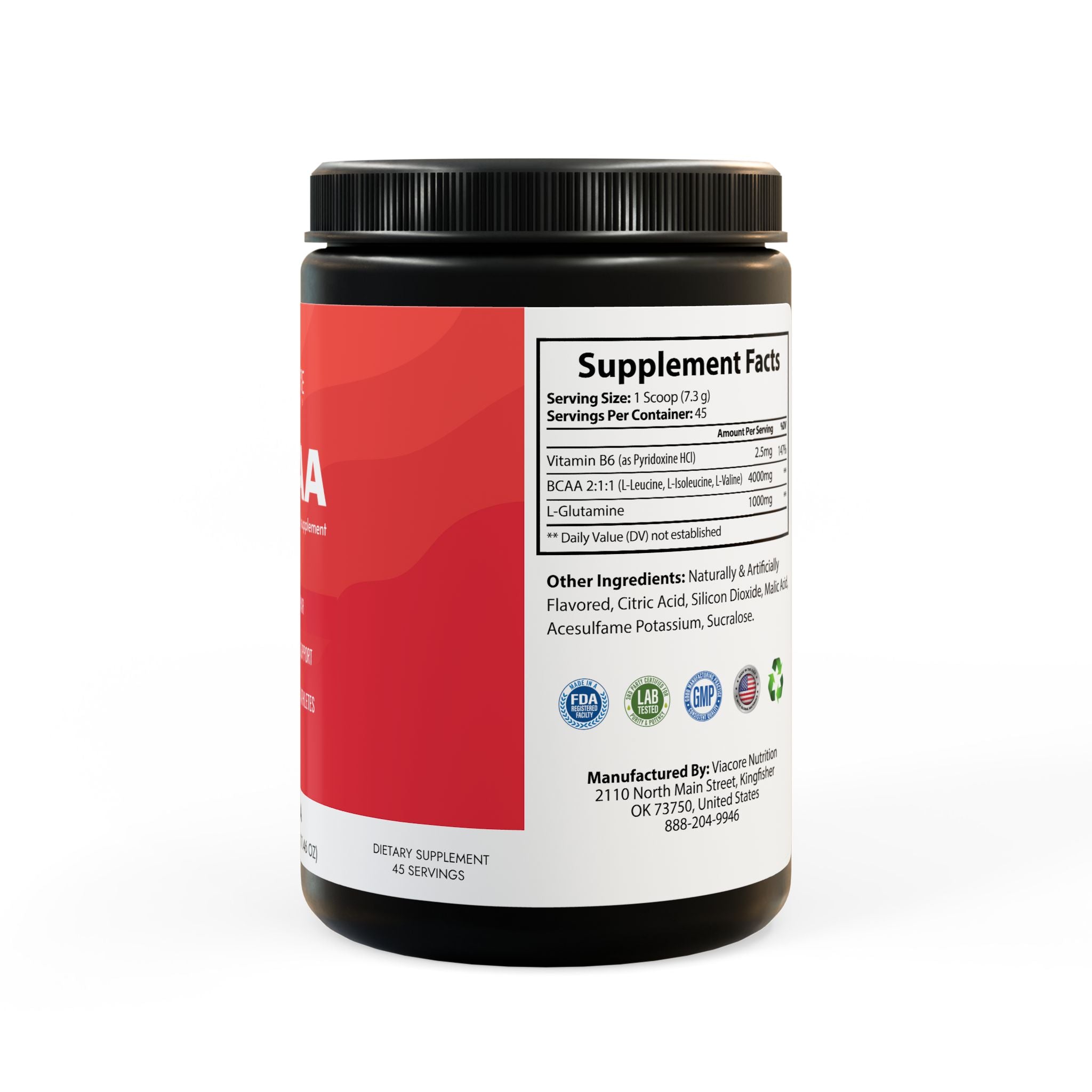 BCAA Supplement, Watermelon (325g, 11.46oz, 45 servings)