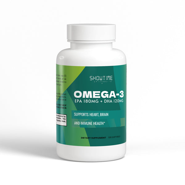 Omega-3 Softgels – 180mg EPA + 120mg DHA (100 Softgels)