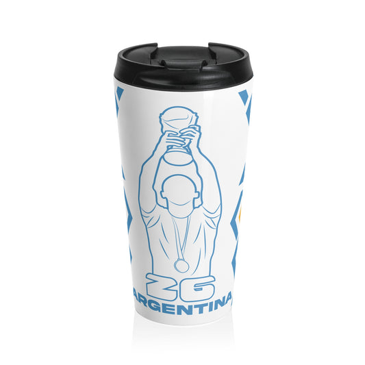 Argentina Festive Steel Travel Mug for Coffee Lovers, Perfect Holiday Gift, Drinkware, Ideal for Travel, Eco-Friendly Cup