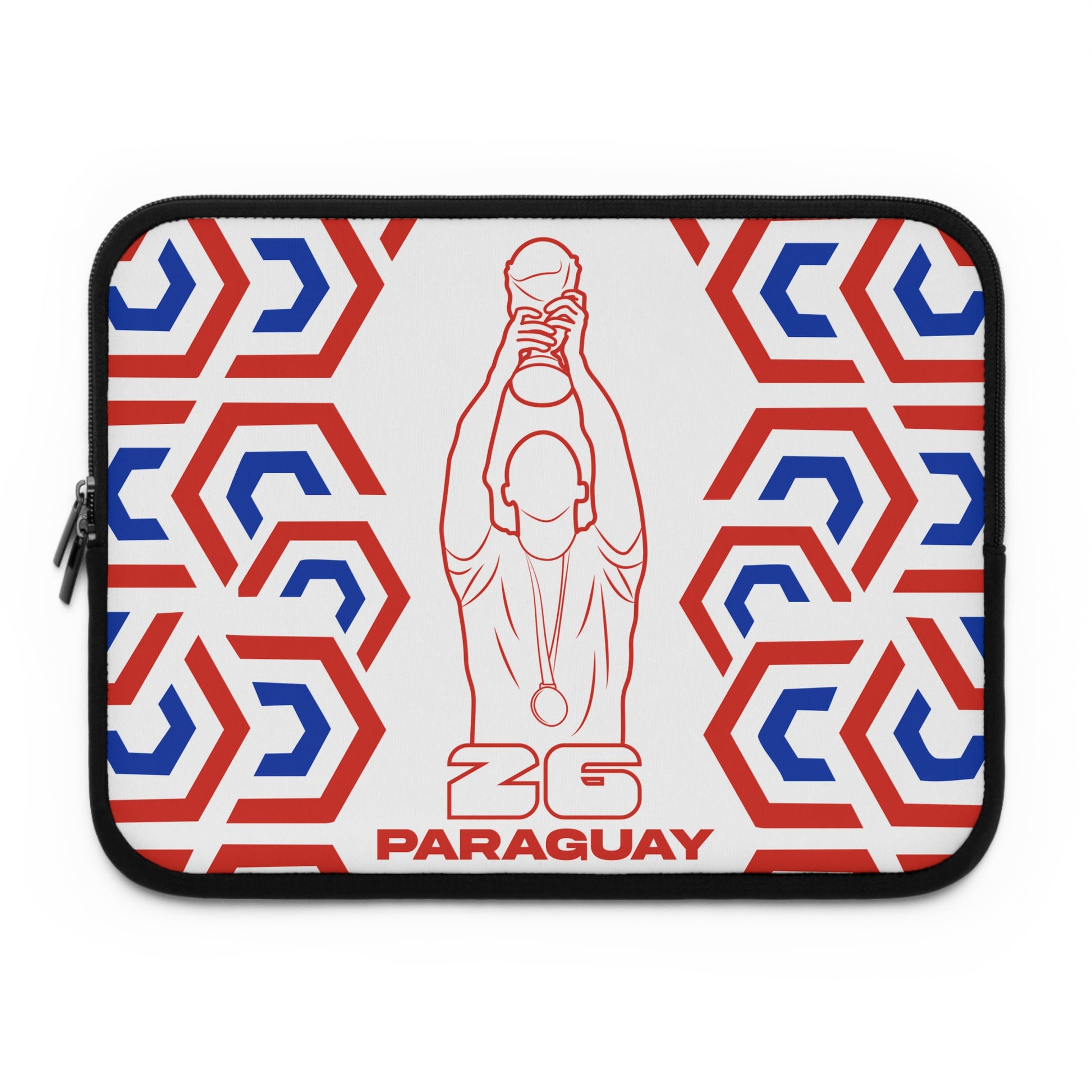 Paraguay- Soccer Laptop Sleeve | ZG Brasil, Sports Gift, World Cup Accessory, Modern Design, Tech Case