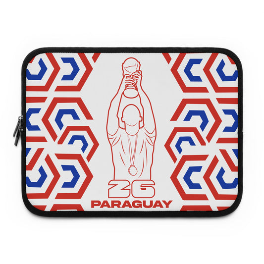 Paraguay- Soccer Laptop Sleeve | ZG Brasil, Sports Gift, World Cup Accessory, Modern Design, Tech Case