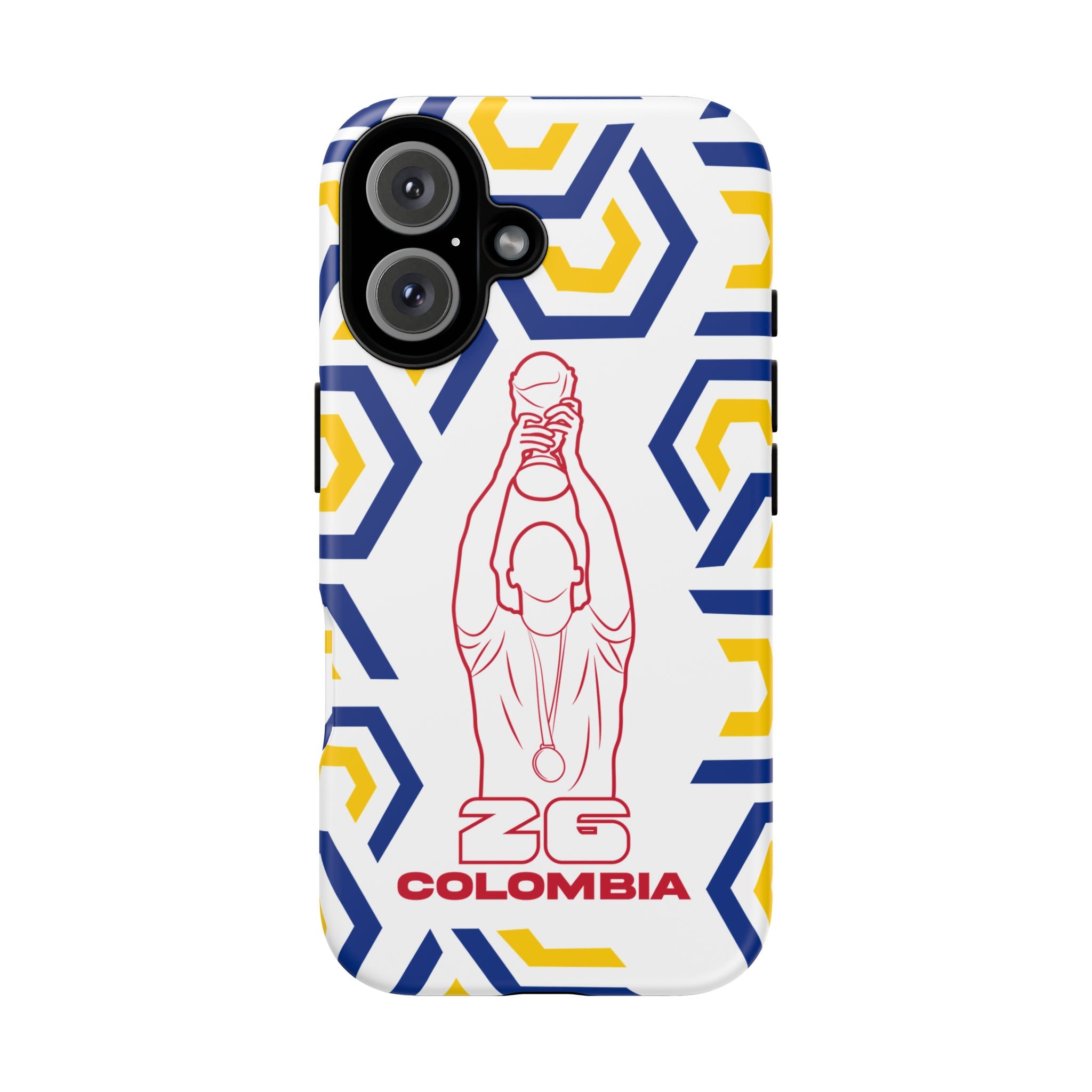 Colombia Flag Phone Case, Tough Phone Cover, Patriotic Gift, Unique Mobile Accessory, Holiday Red and Green Design