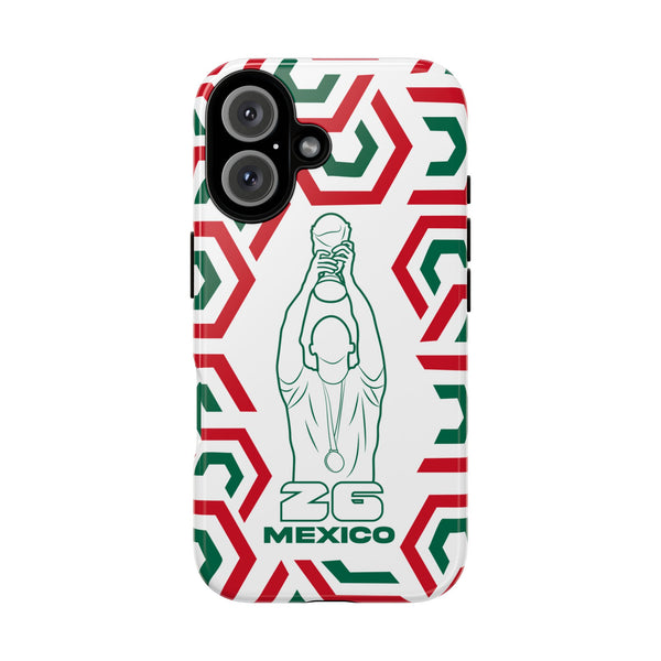 Mexico Flag Phone Case, Tough Phone Cover, Patriotic Gift, Unique Mobile Accessory, Holiday Red and Green Design