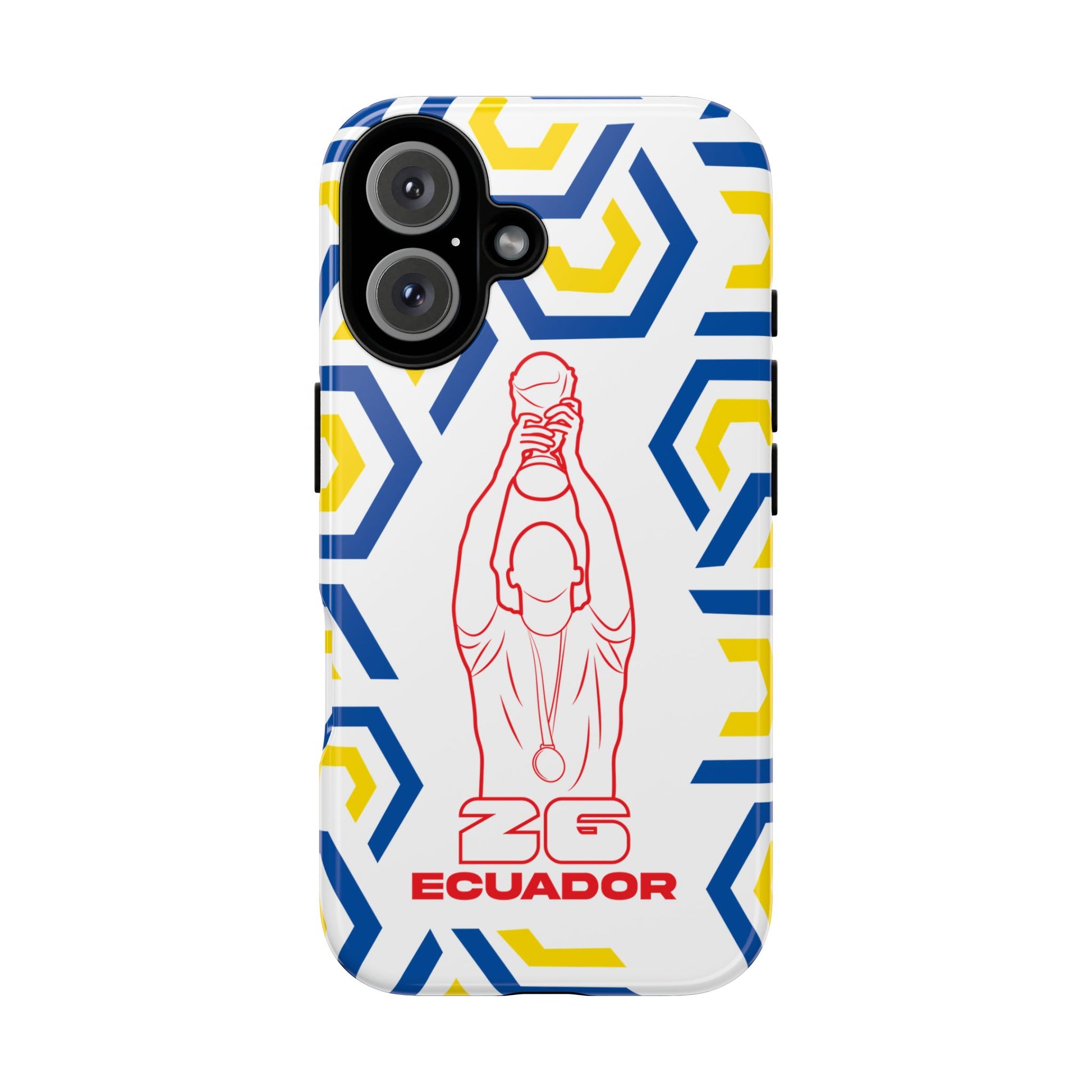 Ecuador Flag Phone Case, Tough Phone Cover, Patriotic Gift, Unique Mobile Accessory, Holiday Red and Green Design