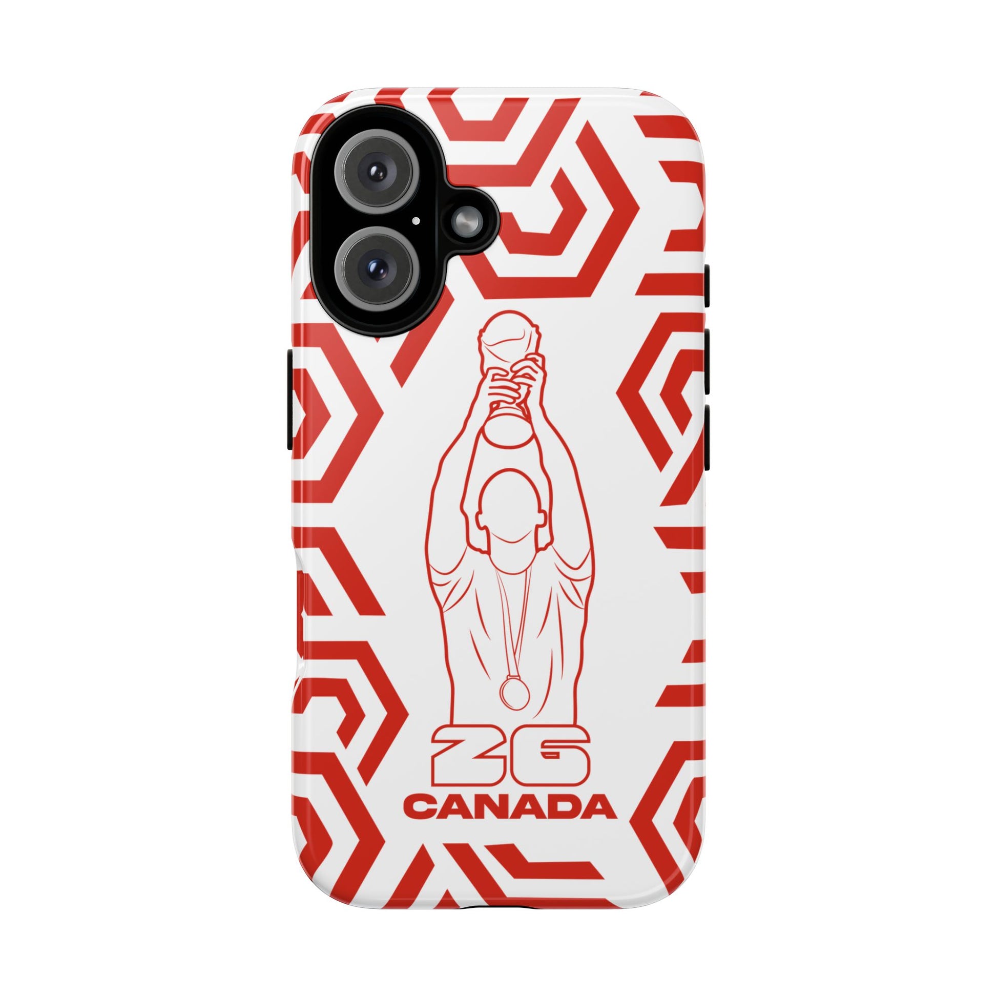 Canada Flag Phone Case, Tough Phone Cover, Patriotic Gift, Unique Mobile Accessory, Holiday Red and Green Design