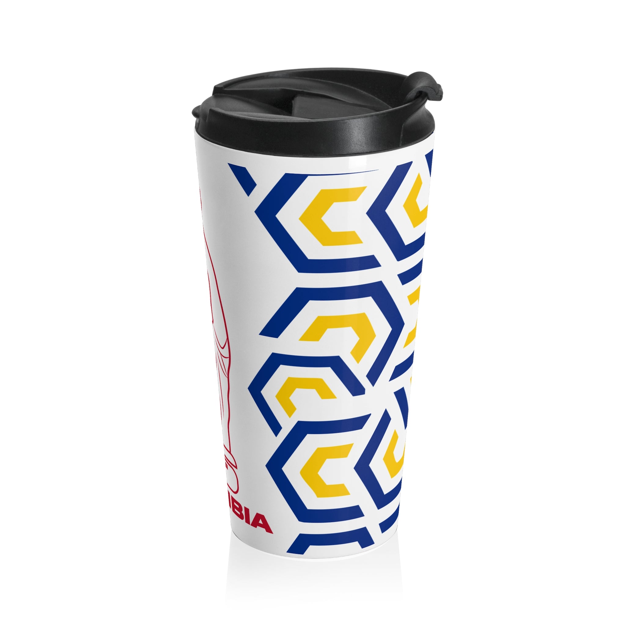 Colombia Festive Steel Travel Mug for Coffee Lovers, Perfect Holiday Gift, Drinkware, Ideal for Travel, Eco-Friendly Cup