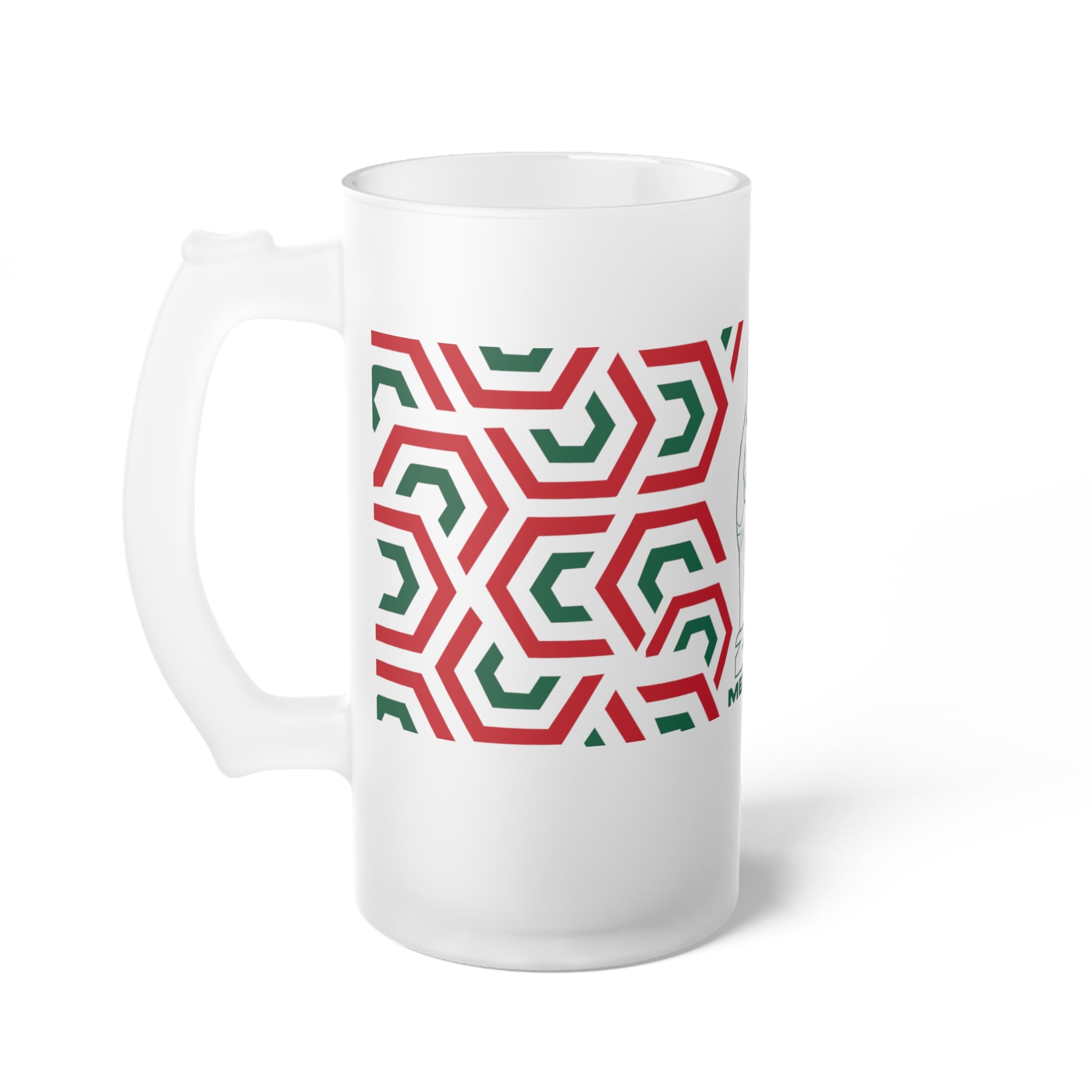 Mexico-Inspired Frosted Glass Beer Mug for Celebrations, Personalized Gift for Friends, Partyware, Unique Home Bar Decor, Ideal for [...]