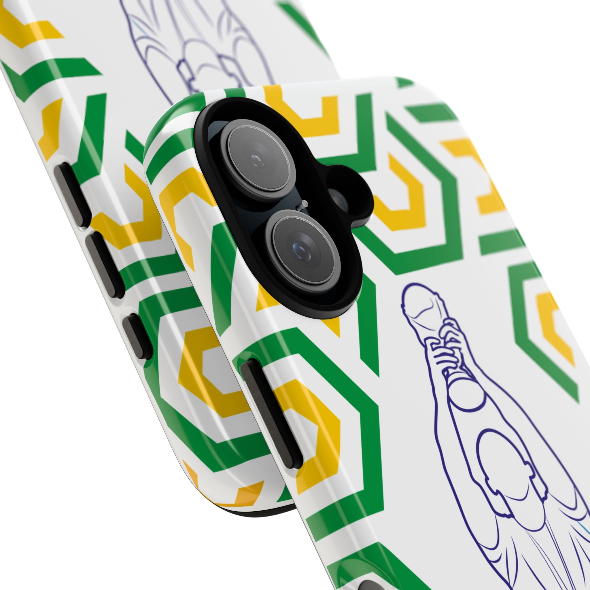 Brasil Flag Phone Case, Tough Phone Cover, Patriotic Gift, Unique Mobile Accessory, Holiday Red and Green Design