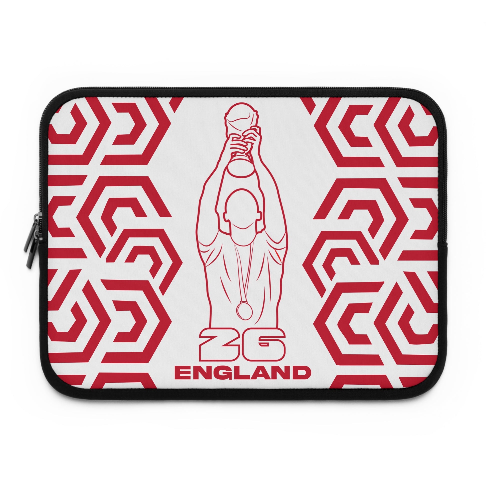 England - Soccer Laptop Sleeve | ZG England, Sports Gift, World Cup Accessory, Modern Design, Tech Case