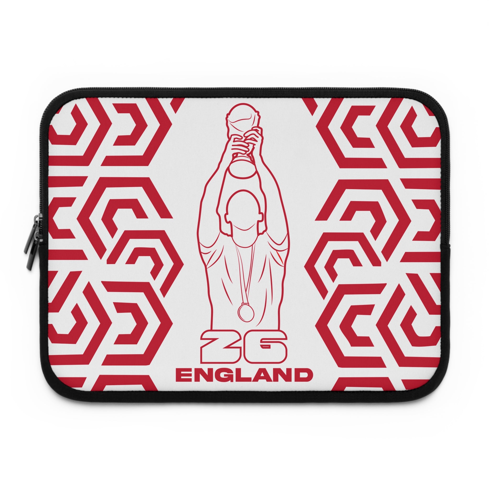England - Soccer Laptop Sleeve | ZG England, Sports Gift, World Cup Accessory, Modern Design, Tech Case