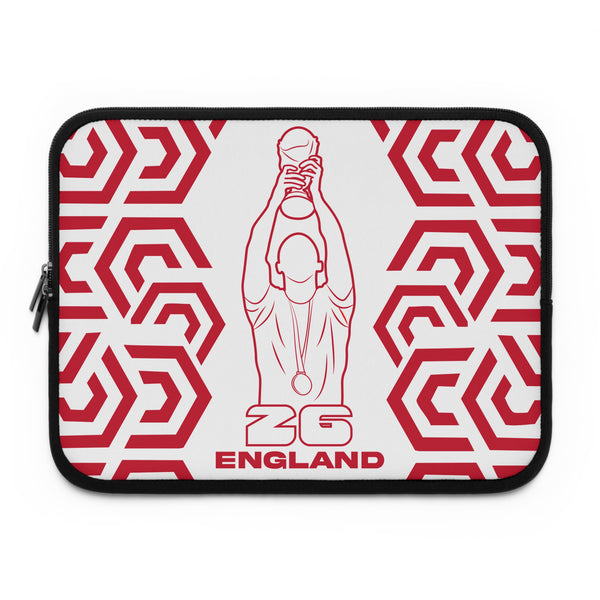 England - Soccer Laptop Sleeve | ZG England, Sports Gift, World Cup Accessory, Modern Design, Tech Case