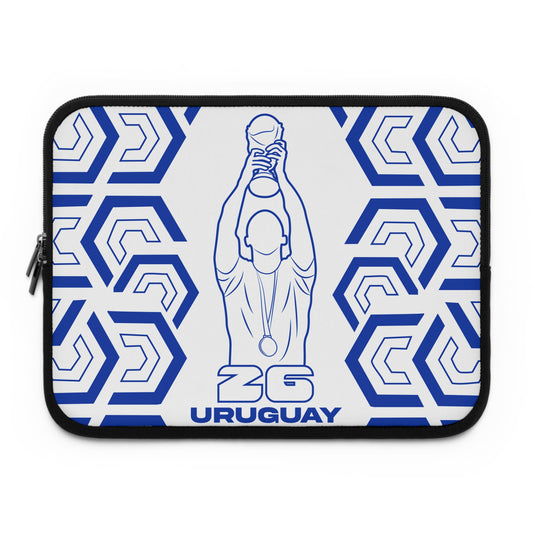 Uruguay - Soccer Laptop Sleeve | ZG Brasil, Sports Gift, World Cup Accessory, Modern Design, Tech Case