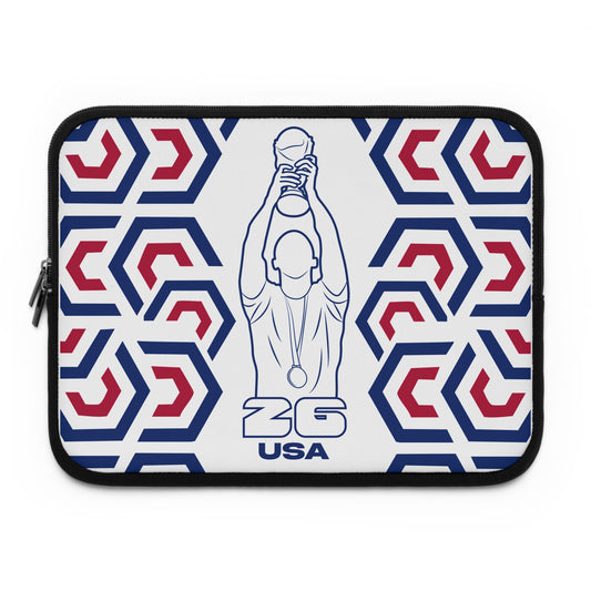 USA Soccer Laptop Sleeve | ZG USA, Sports Gift, World Cup Accessory, Modern Design, Tech Case