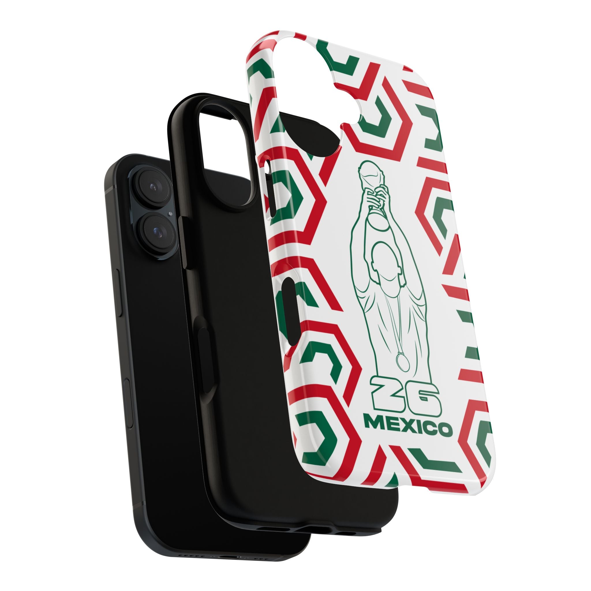 Mexico Flag Phone Case, Tough Phone Cover, Patriotic Gift, Unique Mobile Accessory, Holiday Red and Green Design
