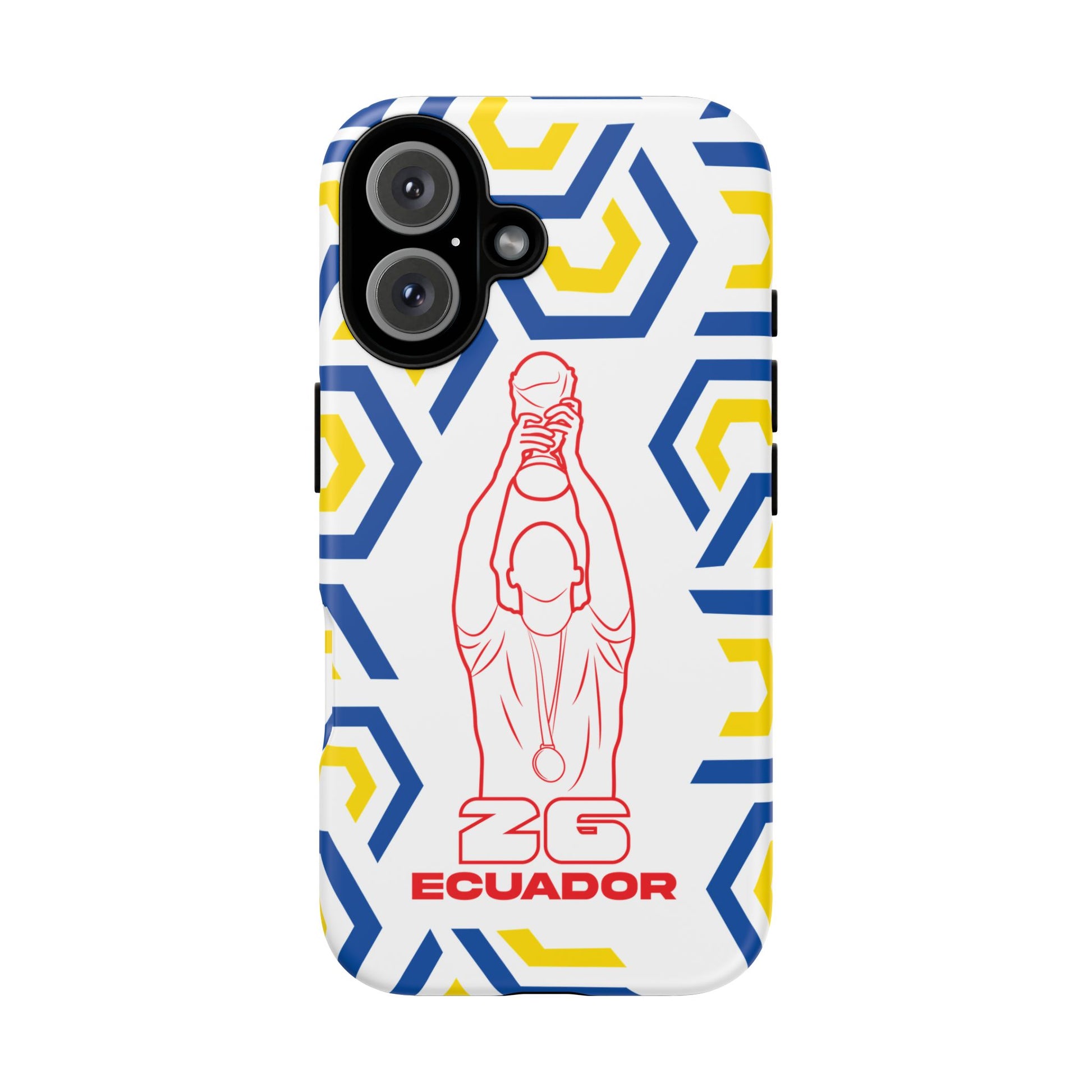 Ecuador Flag Phone Case, Tough Phone Cover, Patriotic Gift, Unique Mobile Accessory, Holiday Red and Green Design