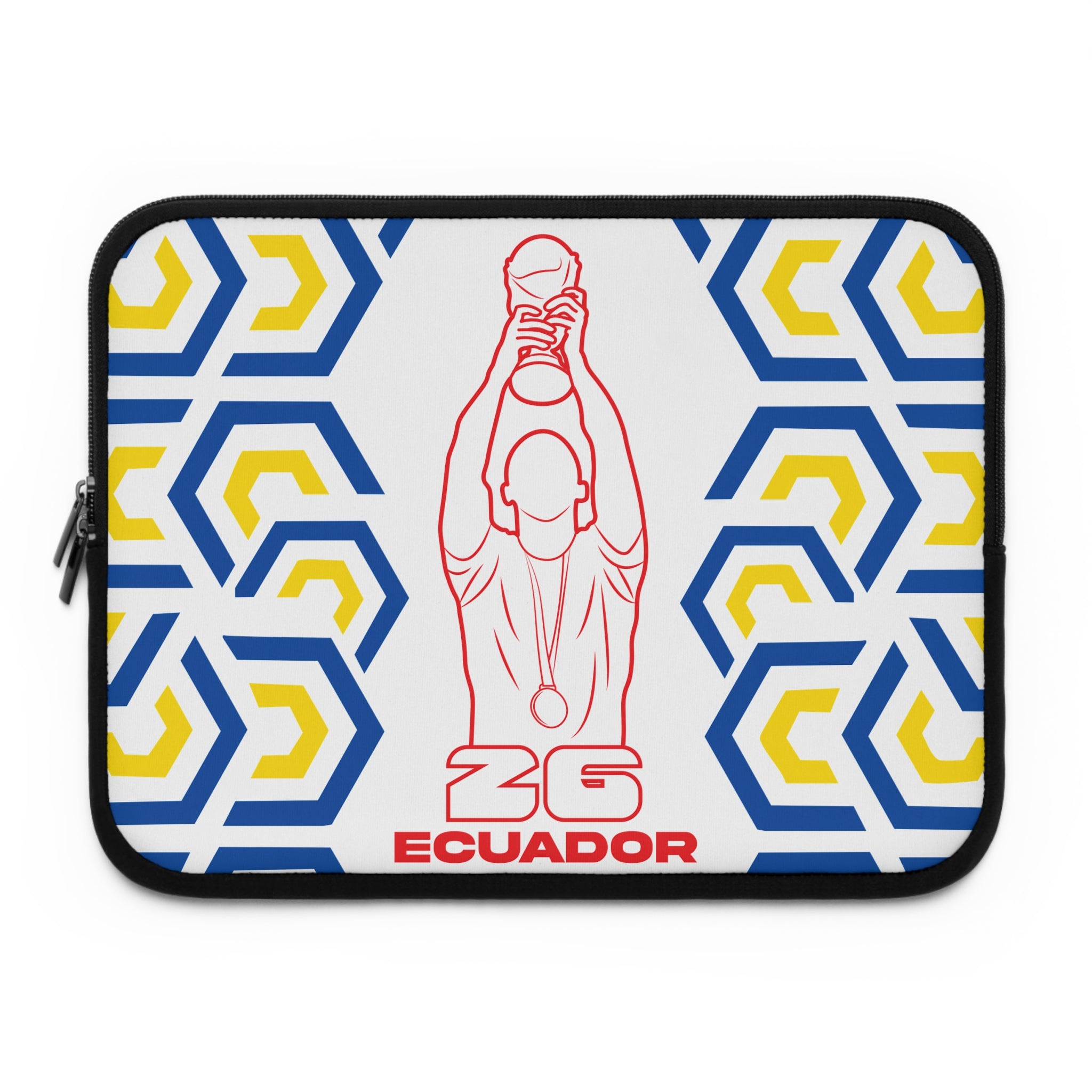 Ecuador - Soccer Laptop Sleeve | ZG Brasil, Sports Gift, World Cup Accessory, Modern Design, Tech Case