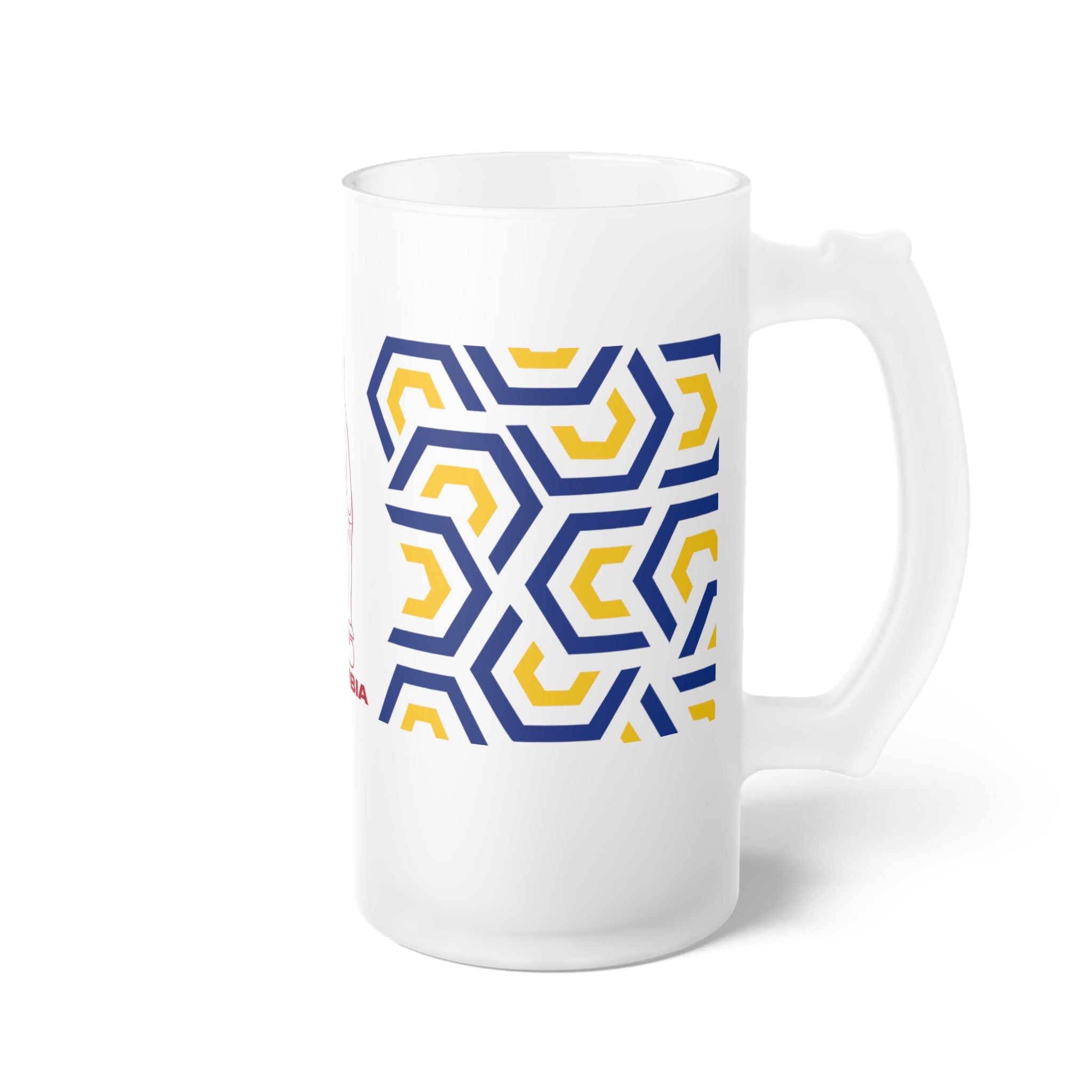 Colombia- Inspired Frosted Glass Beer Mug for Celebrations, Personalized Gift for Friends, Partyware, Unique Home Bar Decor, Ideal for [...]