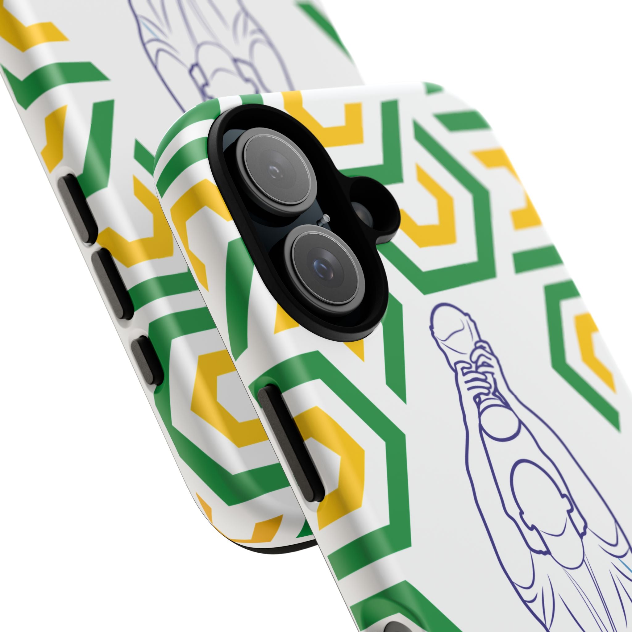 Brasil Flag Phone Case, Tough Phone Cover, Patriotic Gift, Unique Mobile Accessory, Holiday Red and Green Design